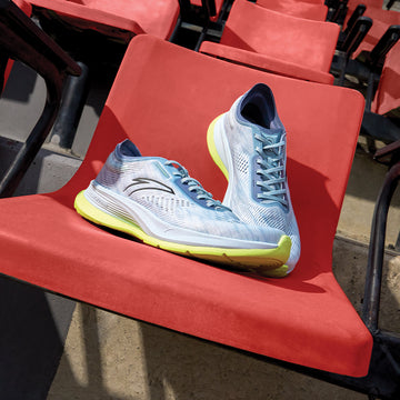 running shoes on chair