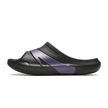 ANTA Women Lifestyle Basic Slippers In Black/Purple Gray