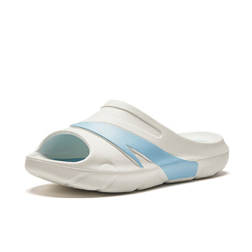 ANTA Women Lifestyle Basic Slippers In Angle Falls Blue/Ivory White