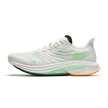 ANTA Men Mach 4.0 Running Shoes In White/Fluorescent Green
