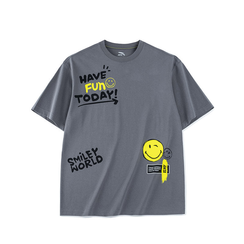 ANTA Men Smiley Lifestyle Short Sleeve T Shirt